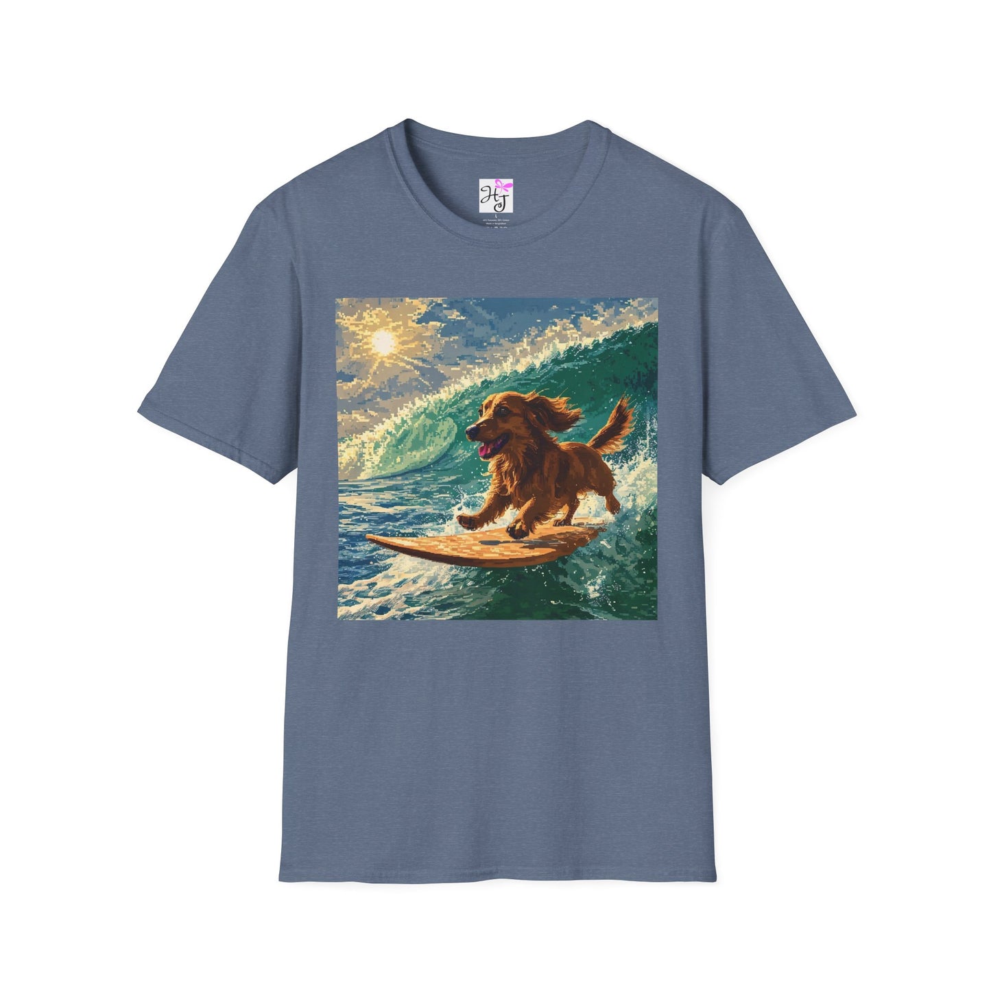 Surfing Dog Unisex T-Shirt, Fun Beachwear, Gift for Dog Lovers, Casual Summer Apparel, Outdoor Adventure Shirt
