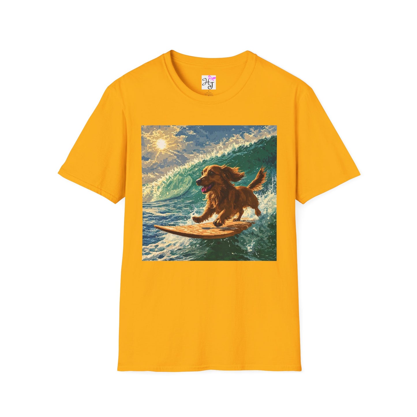 Surfing Dog Unisex T-Shirt, Fun Beachwear, Gift for Dog Lovers, Casual Summer Apparel, Outdoor Adventure Shirt