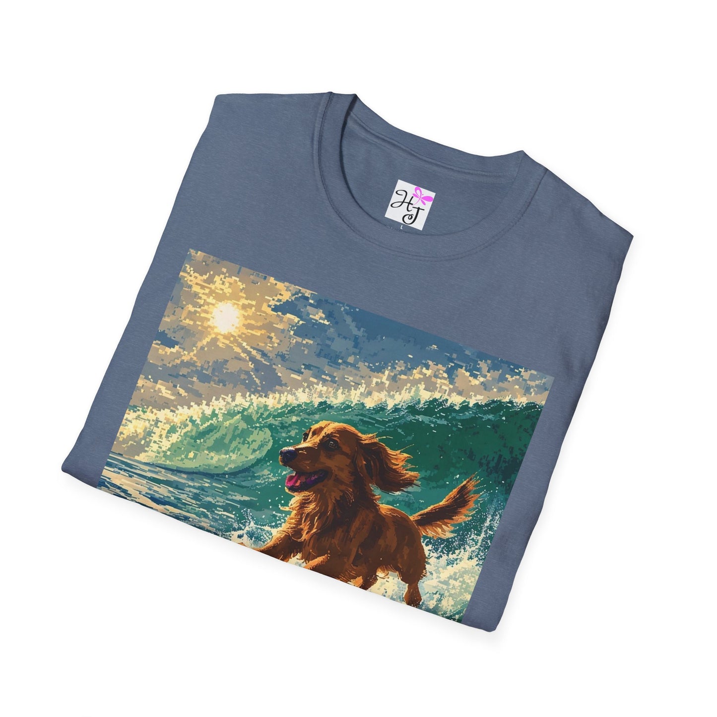 Surfing Dog Unisex T-Shirt, Fun Beachwear, Gift for Dog Lovers, Casual Summer Apparel, Outdoor Adventure Shirt