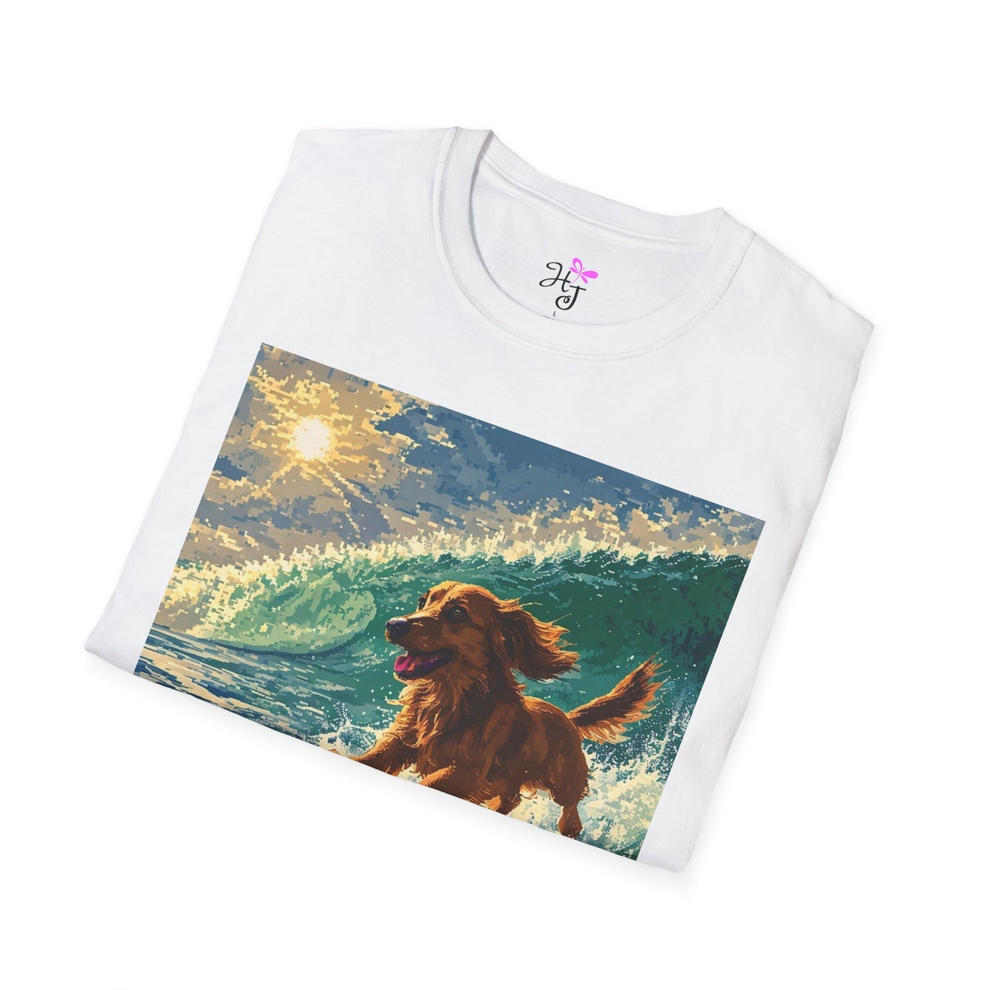 Surfing Dog Unisex T-Shirt, Fun Beachwear, Gift for Dog Lovers, Casual Summer Apparel, Outdoor Adventure Shirt