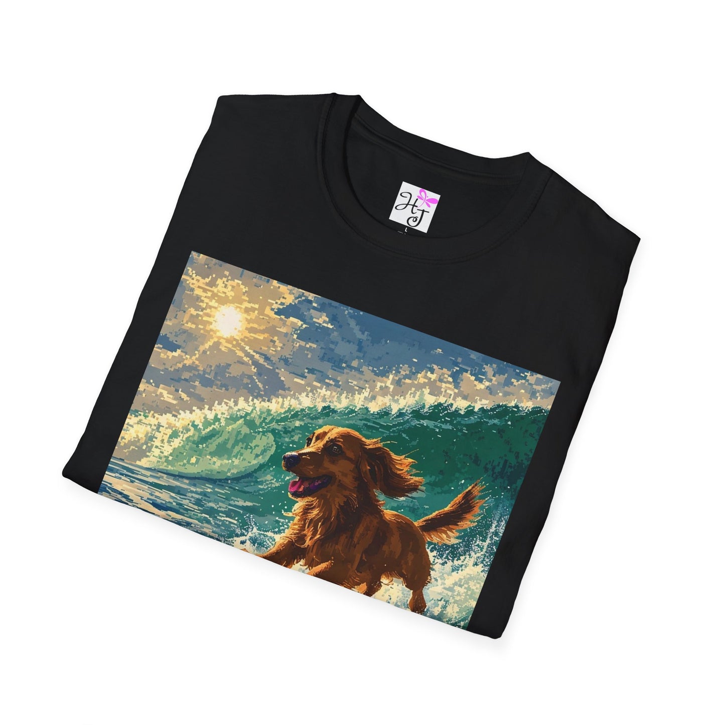 Surfing Dog Unisex T-Shirt, Fun Beachwear, Gift for Dog Lovers, Casual Summer Apparel, Outdoor Adventure Shirt