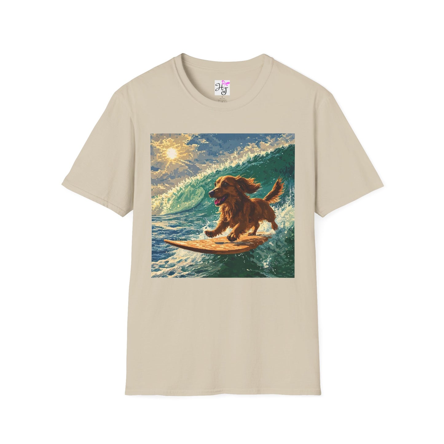 Surfing Dog Unisex T-Shirt, Fun Beachwear, Gift for Dog Lovers, Casual Summer Apparel, Outdoor Adventure Shirt