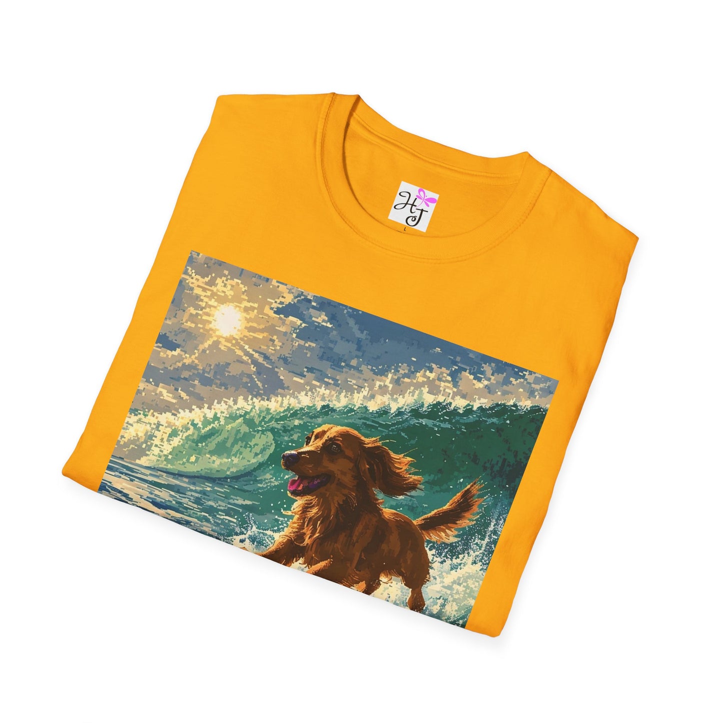 Surfing Dog Unisex T-Shirt, Fun Beachwear, Gift for Dog Lovers, Casual Summer Apparel, Outdoor Adventure Shirt