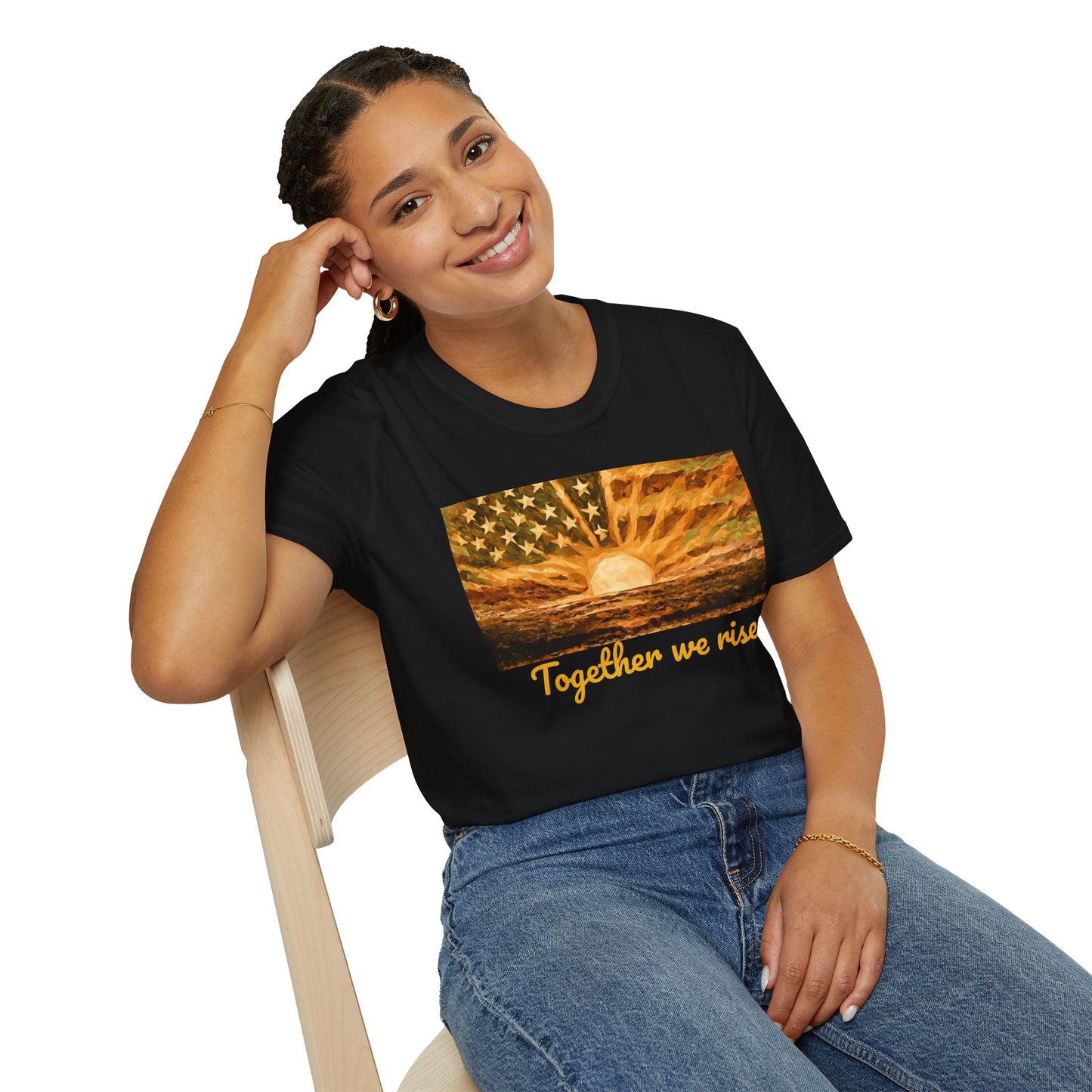 Stars and Stripes - The dawn of a new day - softstyle T-Shirt 100% cotton